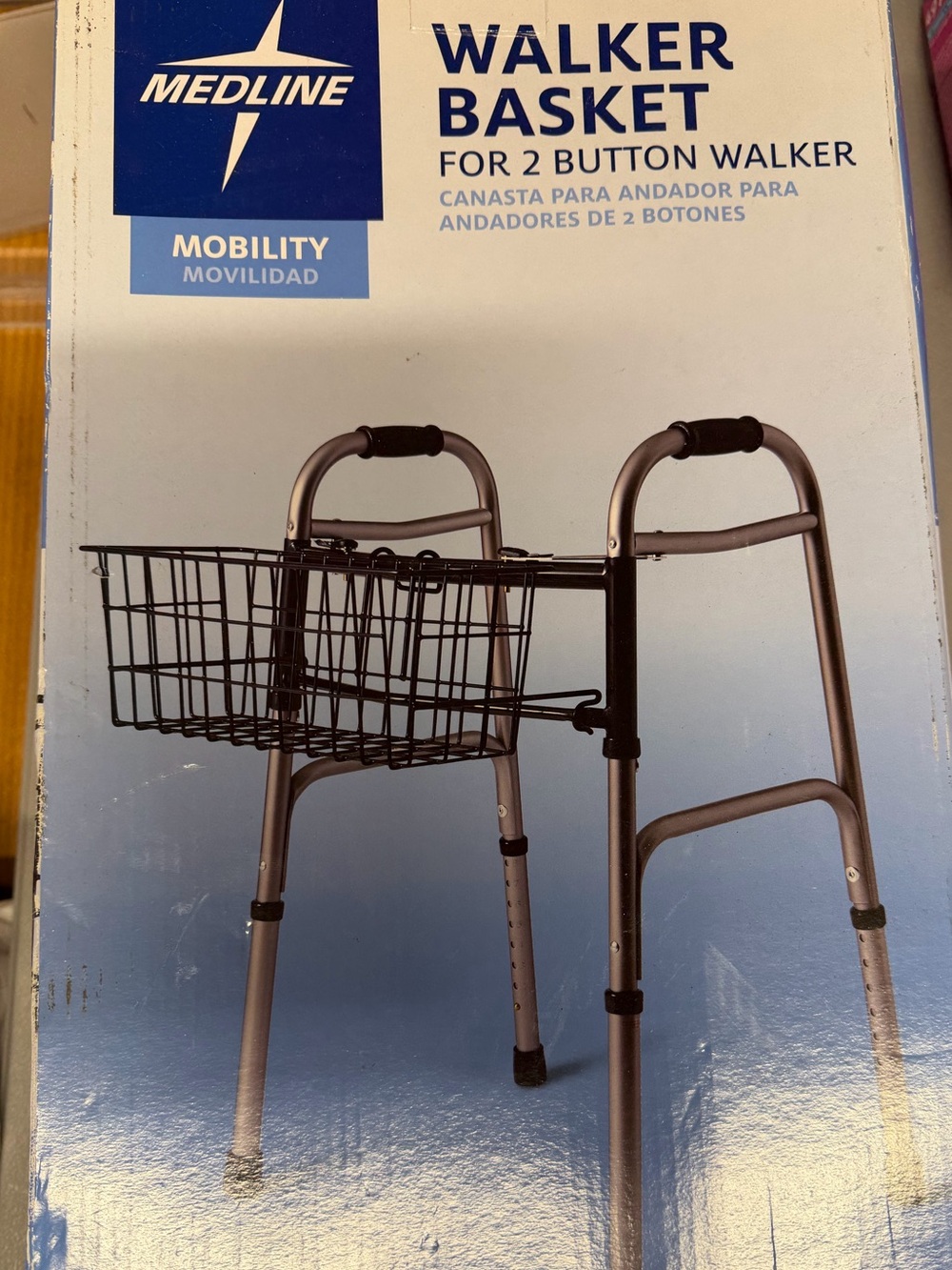 Medline Basket for 2-Button Walkers - Picture 2 of 2